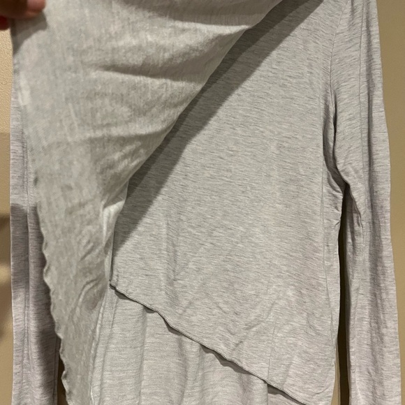 Cabi Sport Topper 3761 Gray Knit Cowl Neck Top S Athleisure Yoga Pilates - Picture 5 of 8